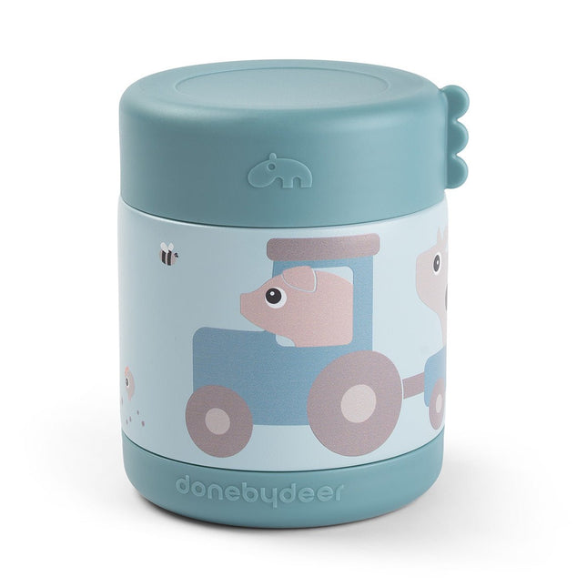 Insulated food jar Tiny farm Blue 300 ml - Babywinkel - 5712643059660