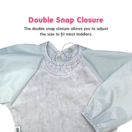 JeP Kids Slabbetje Small Long Sleeve Dusty Blue - Babywinkel - 9315455066299