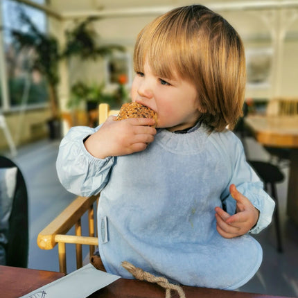 JeP Kids Slabbetje Small Long Sleeve Dusty Blue - Babywinkel - 9315455066299