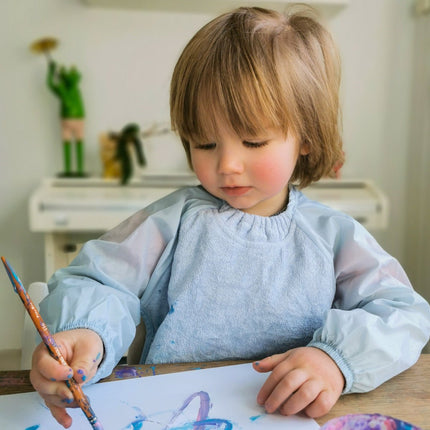 JeP Kids Slabbetje Small Long Sleeve Dusty Blue - Babywinkel - 9315455066299