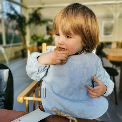 JeP Kids Slabbetje Small Long Sleeve Dusty Blue - Babywinkel - 9315455066299