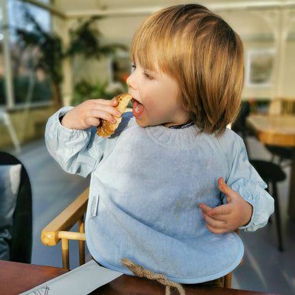 JeP Kids Slabbetje Small Long Sleeve Dusty Blue - Babywinkel - 9315455066299