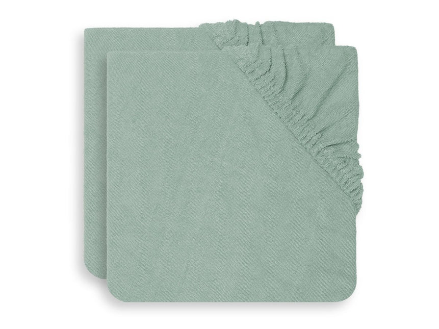 Jollein Aankleedkussenhoes Badstof Ash Green 50x70m 2st koop je bij Babywinkel