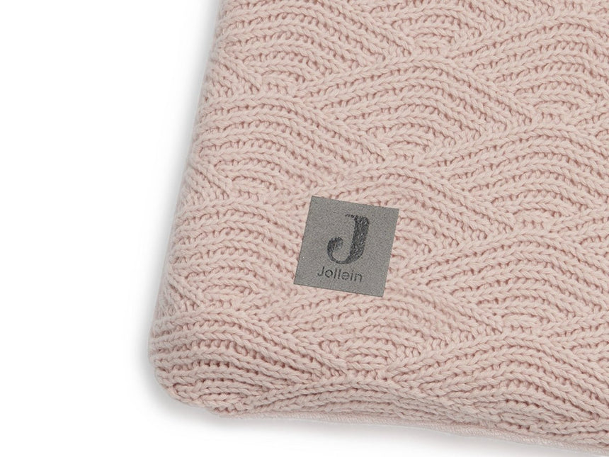 Jollein Aankleedkussenhoes River Knit Pale Pink 75x85cm koop je bij Babywinkel