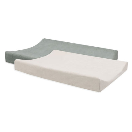 Jollein Aankleedkussenhoes Sea Green/ Ivory 50X70Cm 2St - Babywinkel - 8717329399570