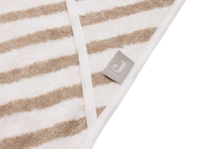 Jollein Badcape Baby Gestreept Terry Olive Green 75X75cm - Jollein - Babywinkel - 8717329381834