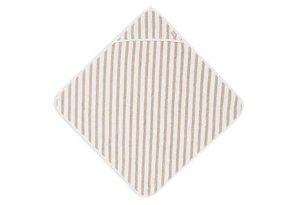 Jollein Badcape Baby Gestreept Terry Olive Green 75X75cm - Jollein - Babywinkel - 8717329381834