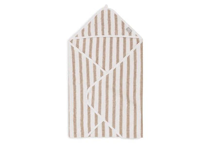 Jollein Badcape Baby Gestreept Terry Olive Green 75X75cm - Jollein - Babywinkel - 8717329381834