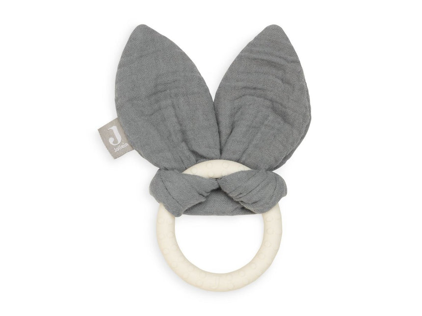 Jollein Bijtring Siliconen Bunny Ears Storm Grey - Jollein - Babywinkel - 8717329364547