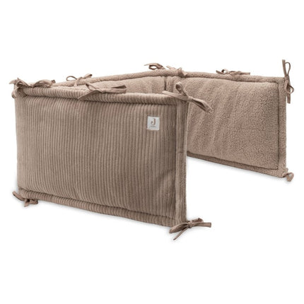 Jollein Boxbumper Cloudy Rib/ Milky Coffee 180X30Cm - Babywinkel - 8717329401556