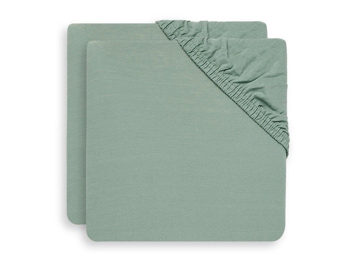 Jollein Hoeslaken Jersey Boxmatras Ash Green 75x95cm koop je bij Babywinkel