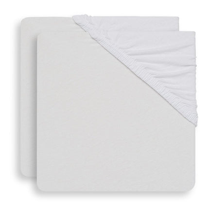 Jollein Hoeslaken Jersey Boxmatras Wit 75x95cm 2st - Jollein - Babywinkel - 8717329351202
