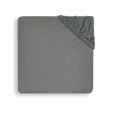Jollein Hoeslaken Jersey Storm Grey 40x90cm - Jollein - Babywinkel - 8717329359055