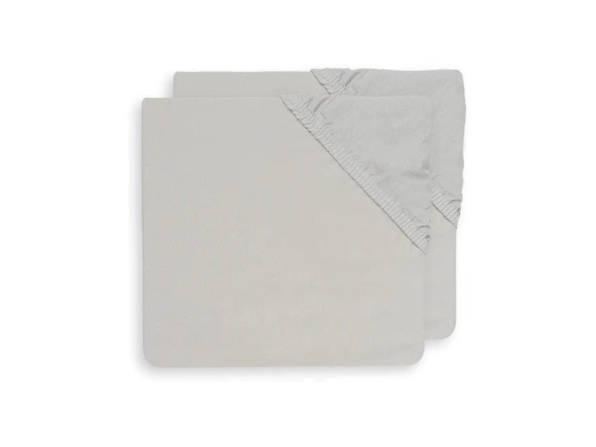 Jollein Hoeslaken Katoen Soft Grey 40x80cm - Babywinkel - 8717329355507