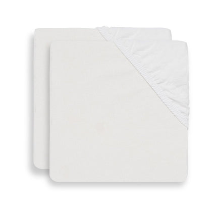 Jollein Hoeslaken Katoen Wit 40x80cm 2st - Jollein - Babywinkel - 8717329351226