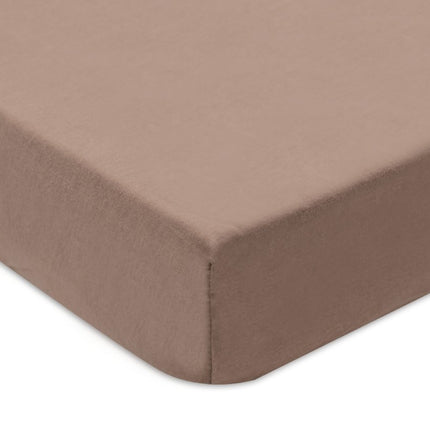Jollein Hoeslaken Peuter Milky Coffee/ Ivory 75X140Cm 2St - Babywinkel - 8717329400221