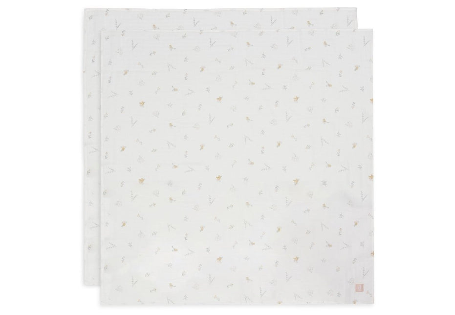 Jollein Hydrofiele Doek Lovely Birds 115 X 115 Cm 2St - Jollein - Babywinkel - 8717329387935
