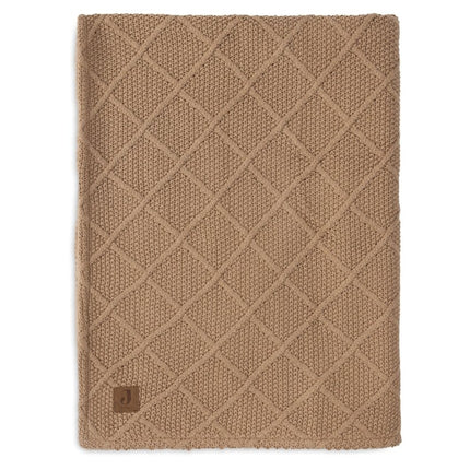 Jollein Ledikantdeken Check Knit Biscuit/Teddy Fleece 100 X 150 Cm - Jollein - Babywinkel - 8717329386747