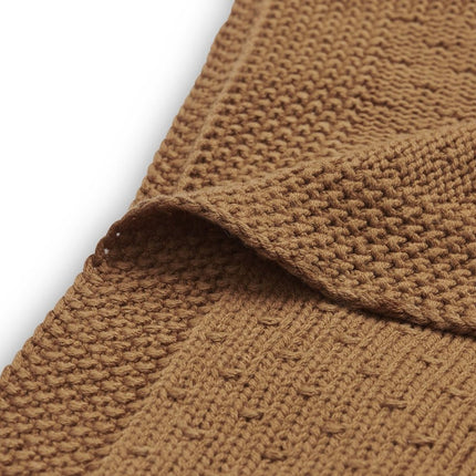 Jollein Ledikantdeken Gebreid Caramel 100x150cm - Jollein - Babywinkel - 8717329358454