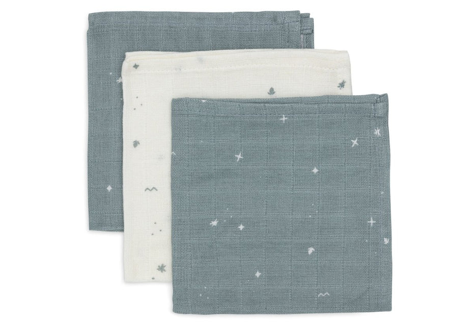 Jollein Monddoekje Twinkling Sea Green 31 X 31 Cm 3St - Jollein - Babywinkel - 8717329388192