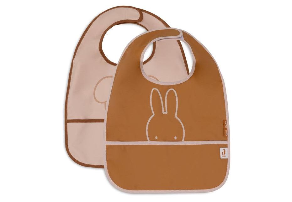 Jollein Slabbetje Waterproof Miffy Peekaboo Wild Rose 2St koop je bij Babywinkel
