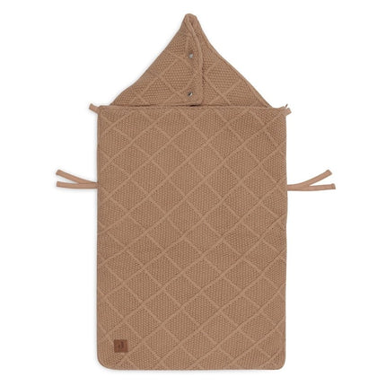 Jollein Voetenzak Check Knit Biscuit 0+ 3/5 Punts - Jollein - Babywinkel - 8717329386877