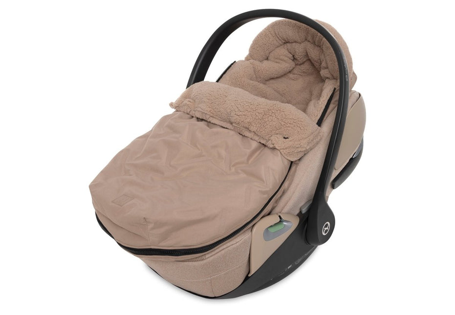 Jollein Voetenzak Embossed/Milky Coffee - Babywinkel - 8717329399747