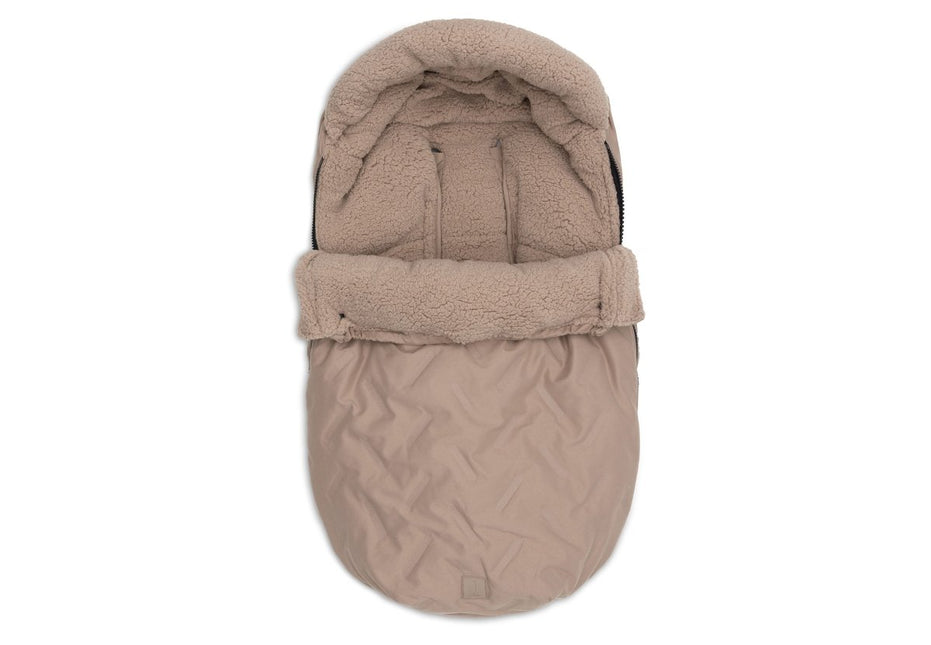 Jollein Voetenzak Embossed/Milky Coffee - Babywinkel - 8717329399747