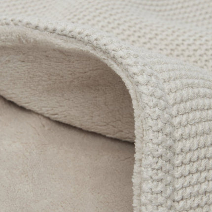 Jollein Wiegdeken Basic Knit Nougat/Fleece 75x100cm - Jollein - Babywinkel - 8717329366114