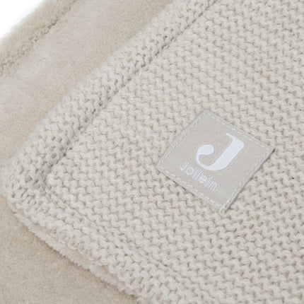Jollein Wiegdeken Basic Knit Nougat/Fleece 75x100cm - Jollein - Babywinkel - 8717329366114