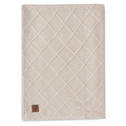 Jollein Wiegdeken Check Knit Oatmeal/Teddy Fleece 75 X 100 Cm - Jollein - Babywinkel - 8717329386716