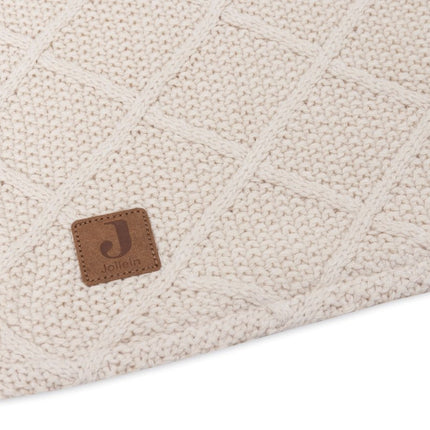 Jollein Wiegdeken Check Knit Oatmeal/Teddy Fleece 75 X 100 Cm - Jollein - Babywinkel - 8717329386716