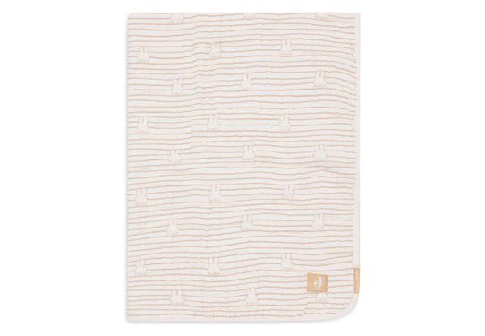 Jollein Wiegdeken Miffy Stripe Biscuit 75X100cm - Jollein - Babywinkel - 8717329381094