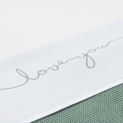 Jollein Wieglaken Love You Grijs 75x100cm - Jollein - Babywinkel - 8717329334915