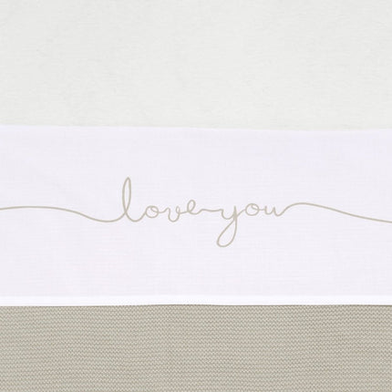 Jollein Wieglaken Love You Nougat 75x100cm - Jollein - Babywinkel - 8717329358669