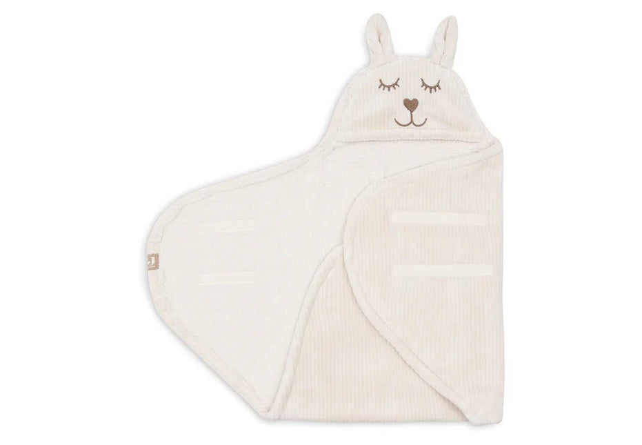 Jollein Wikkeldeken Baby Bunny Cloudy Rib/ Oatmeal koop je bij Babywinkel
