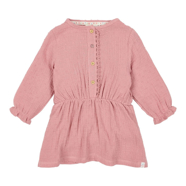 Jurkje lange mouw Pink Blush koop je bij Babywinkel