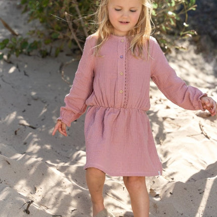 Jurkje lange mouw Pink Blush koop je bij Babywinkel