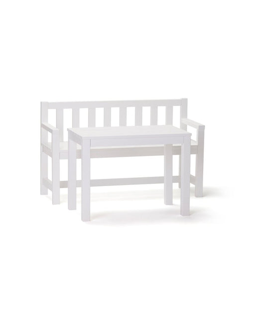 Kid's Concept Kindertafel Set Tuinbank Wit koop je bij Babywinkel