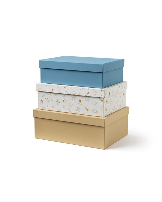 Kid's Concept Opbergbakjes Blauw 3 Set koop je bij Babywinkel