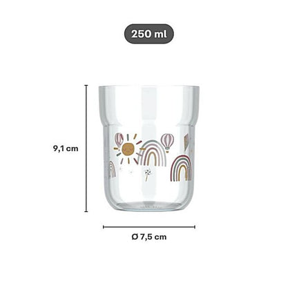 Kinderglas Mepal Mio 250 ml - Sunshine & Rainbow - Babywinkel - 8720294048947