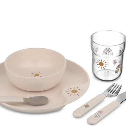 Kinderserviesset Mepal Mio 6 - delig - Sunshine & Rainbow - Babywinkel - 8720294048992