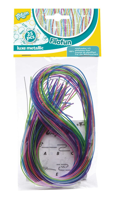 Knutseltouwtjes Metallic 25st koop je bij Babywinkel