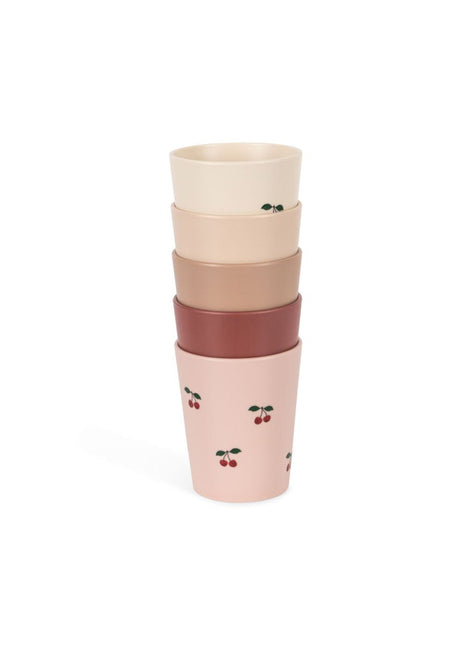Konges Sløjd 5 Pack Bekertjes Cherry Mix koop je bij Babywinkel