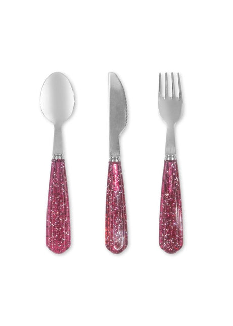 Konges Slojd Bestekset Glitter Sparkling Sangria 3st - Babywinkel - 5715681050545