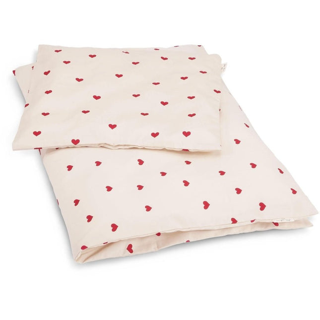 Konges Slojd Dekbedovertrek Wieg Baby Amour Rouge koop je bij Babywinkel