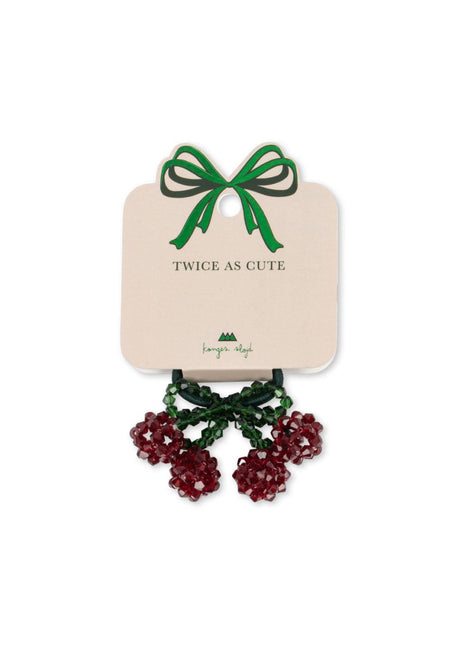 Konges Slojd Haarelastiekje Red/Glitter 2St - Konges Slojd - Babywinkel - 5715681039304