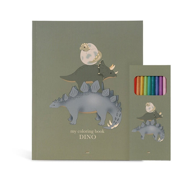 Konges Slojd Kleurboek met Potloodjes Dino koop je bij Babywinkel
