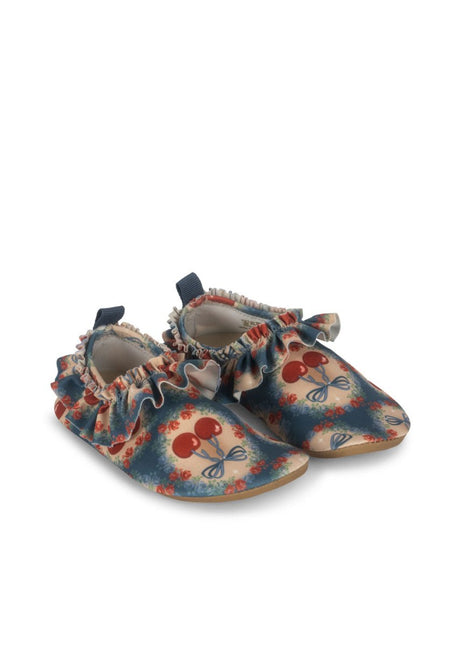 Konges Slojd Waterschoentjes Maya Cherry Bow Blue koop je bij Babywinkel