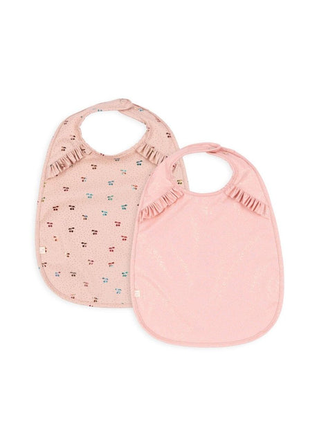 Konges Slojd Slabbetje Frill Cherry Sparkle 2St - Babywinkel - 5715681058862